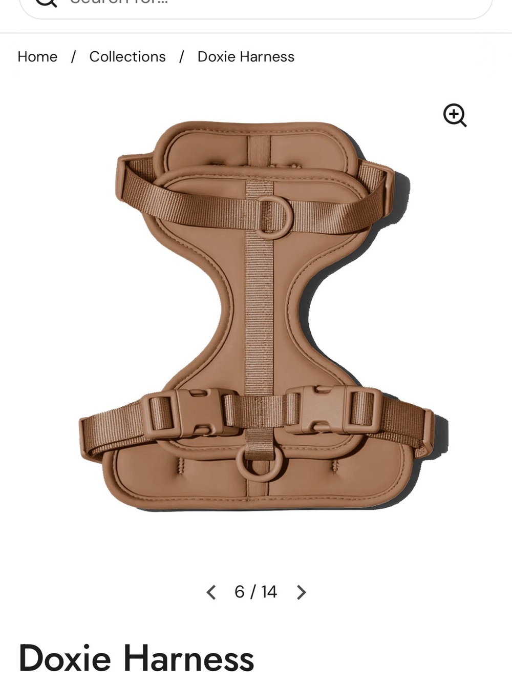 Dog Harness in Tan size Small